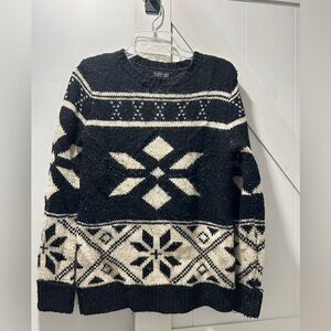 Topshop Ladies Black & White Patterned Sweater Size 6